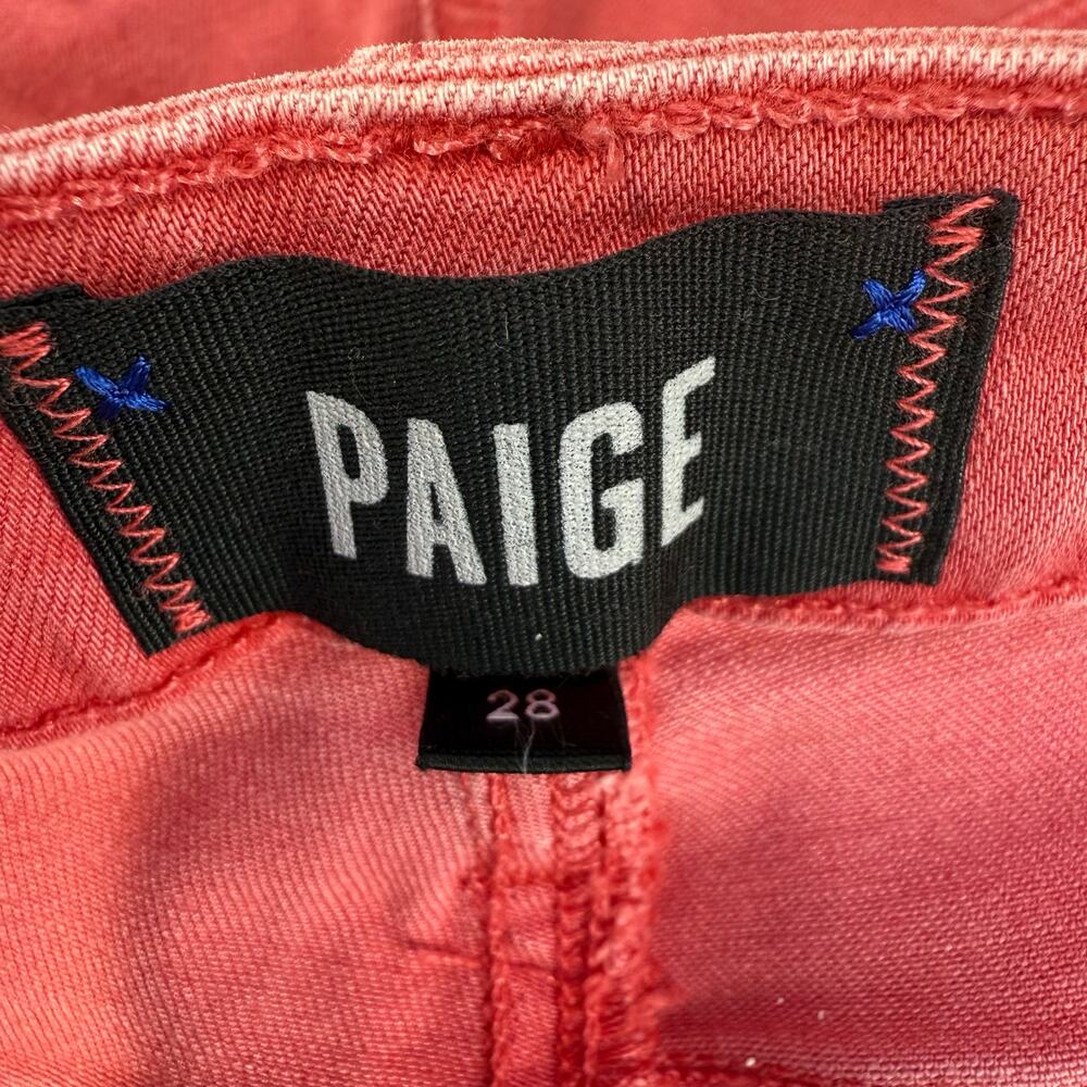 Paige Jeans Women's 28 (6) Vintage Wild Flower (Pink) Verdugo Ankle Skinny - Picture 8 of 15